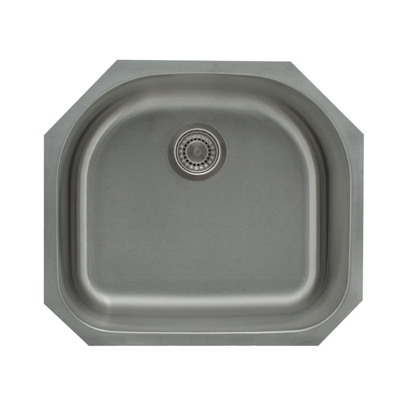 Pelican PL-VS2321 18G Stainless Steel Single Bowl Undermount Kitchen Sink 23-1/2'' x 21"